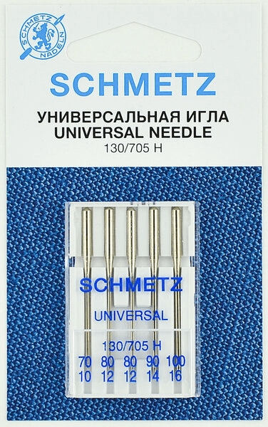 Иглы Schmetz универсальные (70x1, 80x2, 90x1, 100х1), 5 шт в Набережных Челнах